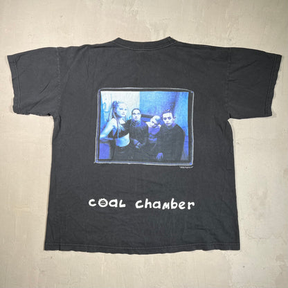 1990s Coal Chamber Black Tee Size XL USED v19531