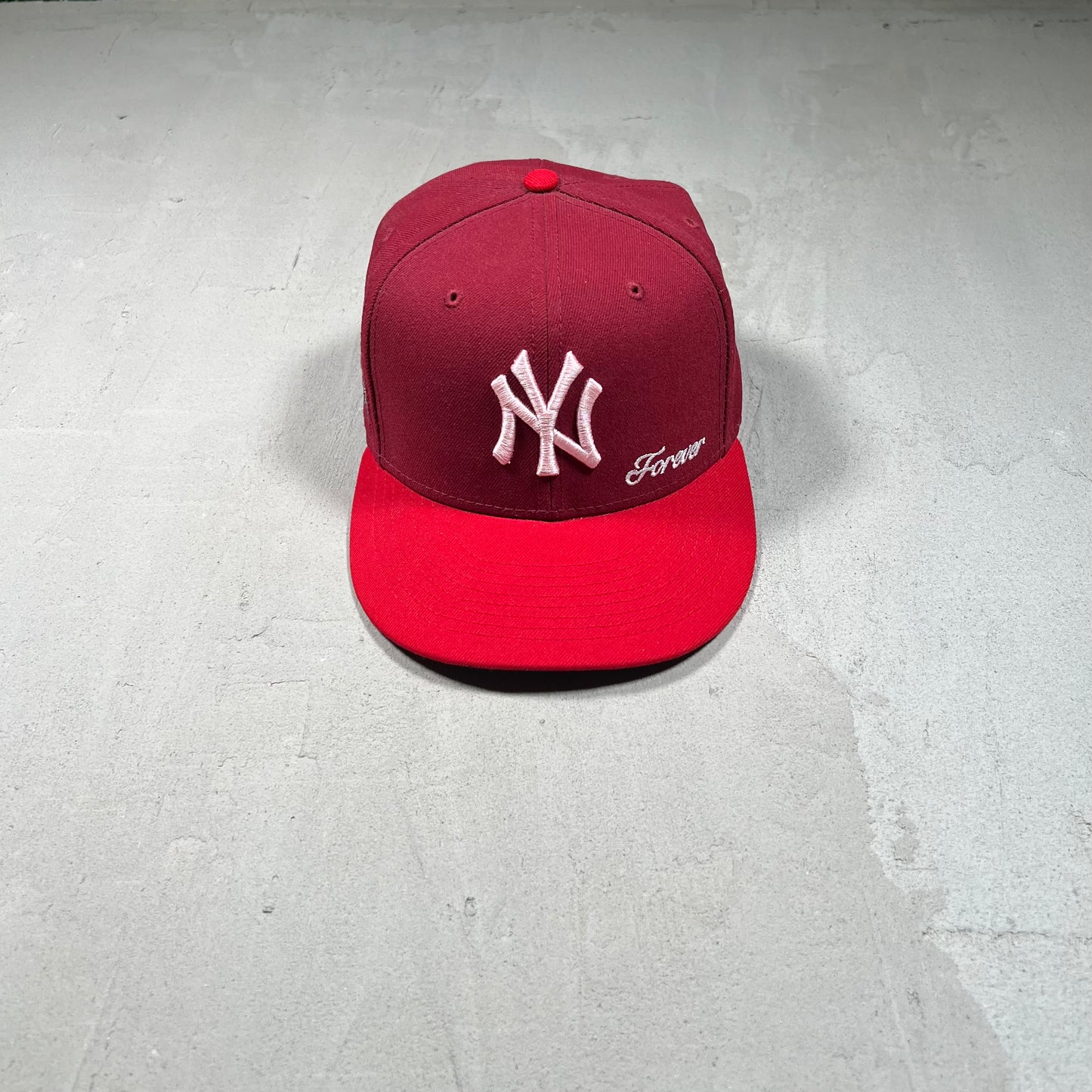 New Era MLB Jae Tips Wine Red Fitted Hat Size 7 1/2 USED x17237