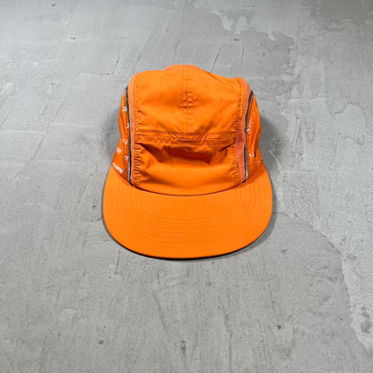 Supreme Diagonal Logo Side Panel Orange Camp Cap (2018) USED x18717