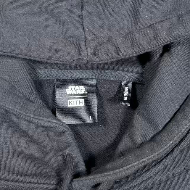Kith Star Wars Credits Hoodie Black Suize Large USED x18831