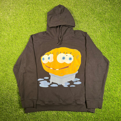Spongebob Uniqlo Tub Black Hoodie Size Large USED x15755