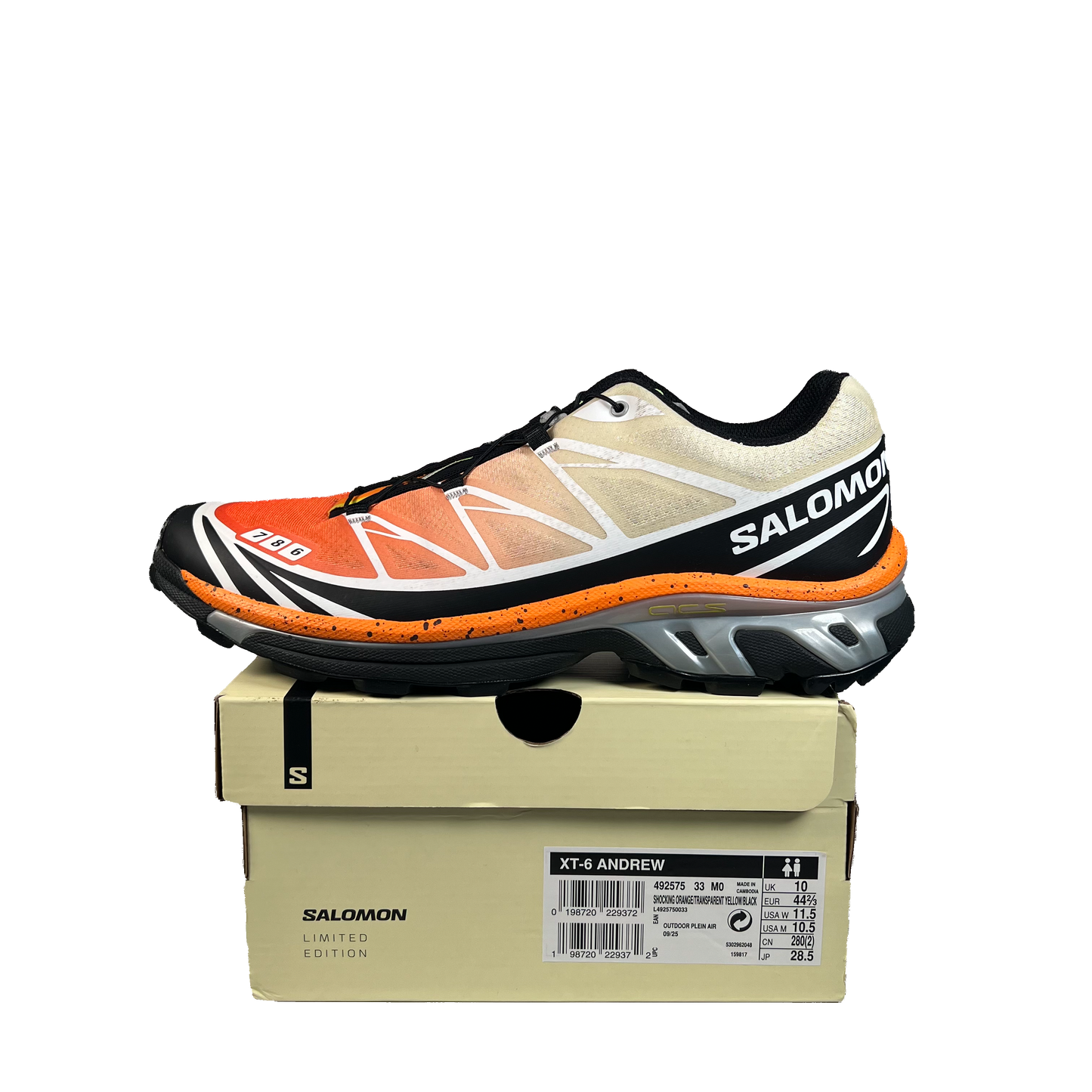 Salomom XT 6 Andrew Miami Florida Snow Crab (2025) Size 10.5 USED s22061