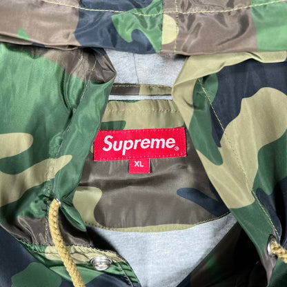 Supreme Vertical Logo Green Camo Coach Jacket (2017) Size XL USED x18612
