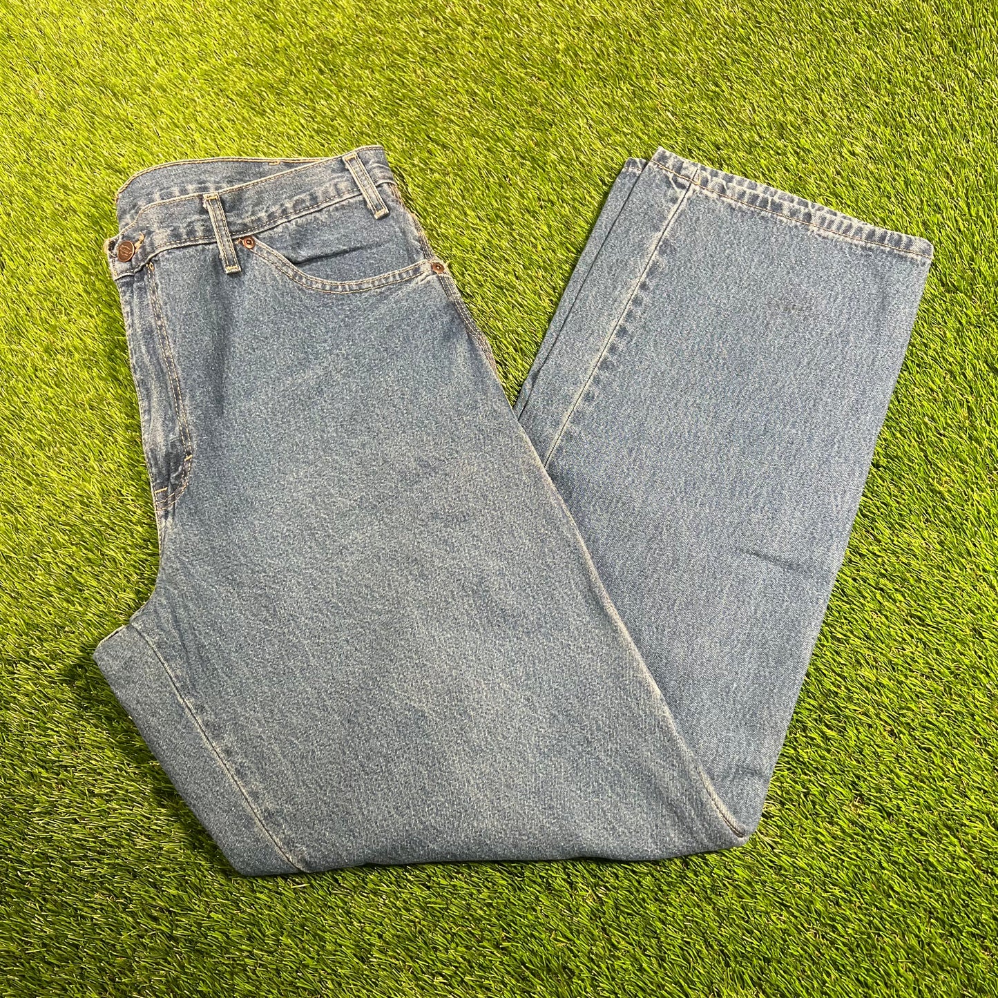 Y2K Dickies Work Wear Blue Jeans Size 36x32 USED v18074