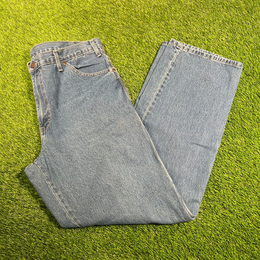 Y2K Dickies Work Wear Blue Jeans Size 36x32 USED v18074