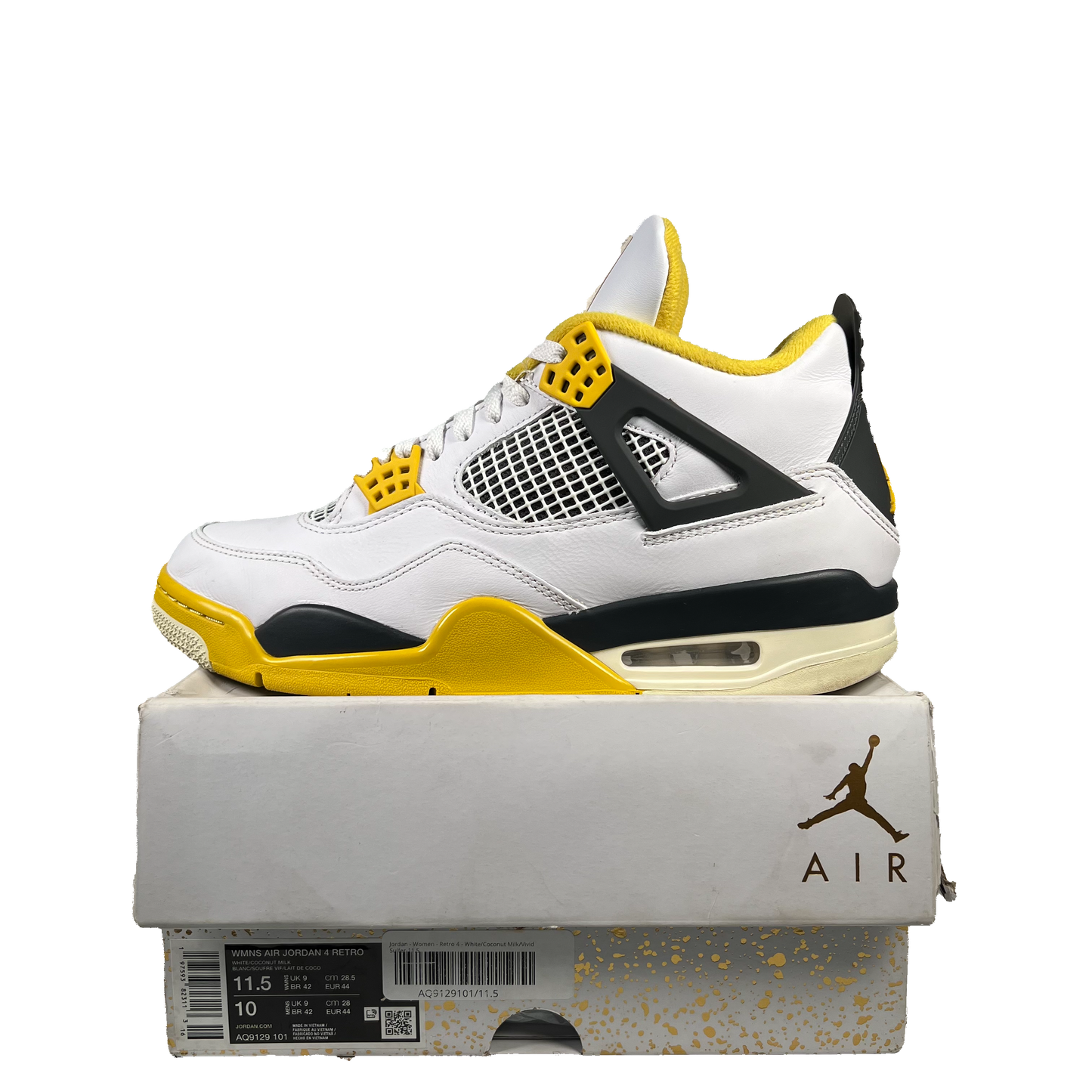 Jordan 4 Vivid Sulfur (2024) Size 10M/11.5W USED s20236