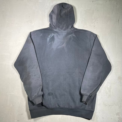 Carhartt Washed Black Distressed Hoodie Size Medium USED v20040