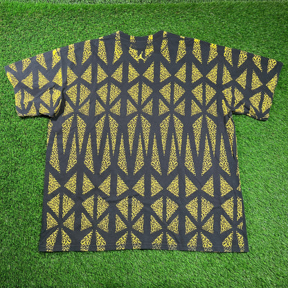 Y2K Jordan Brand Yellow Elephant Print AOP Tee Size XXL USED v18472