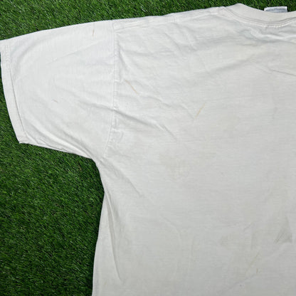 2004 MBNA America Speedway Nascar Racing White Tee Size XL USED v17432