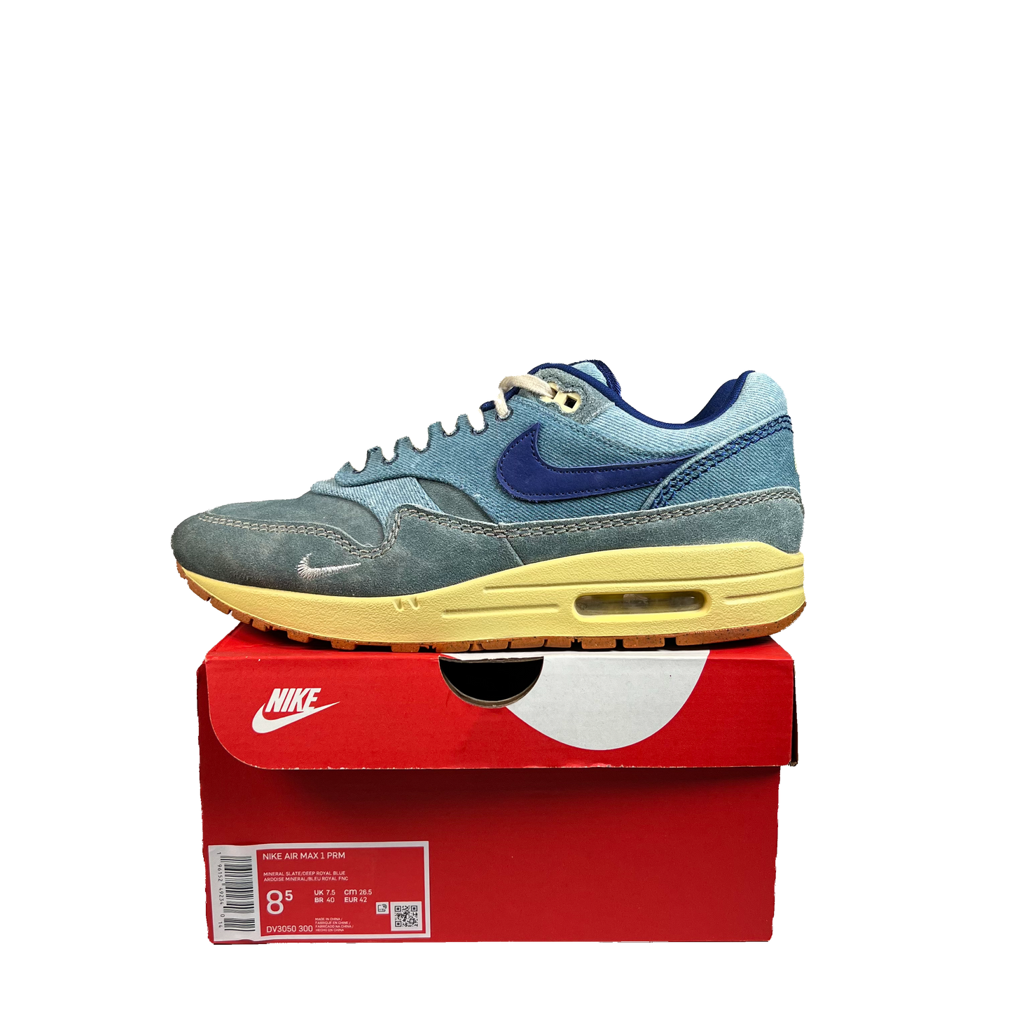 Nike Air Max 1 Dirty Denim (2022) Size 8.5 USED s21837
