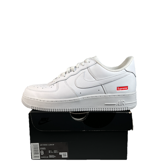 Nike Air Force 1 Low Supreme White (2022) Size 9 USED s22629