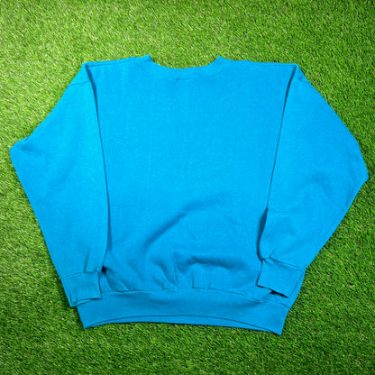 1990s Looney Tunes Duke Teal Crewneck SIze XXL USED v18787