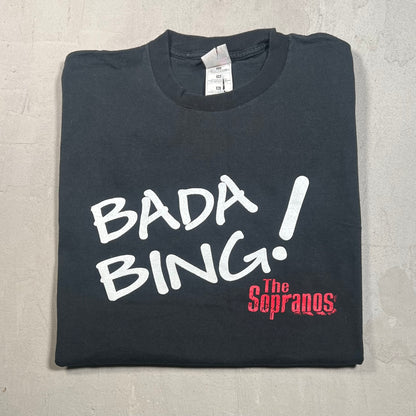 Y2K Bada Bing Sopranos Black Tee Size XL USED v19400