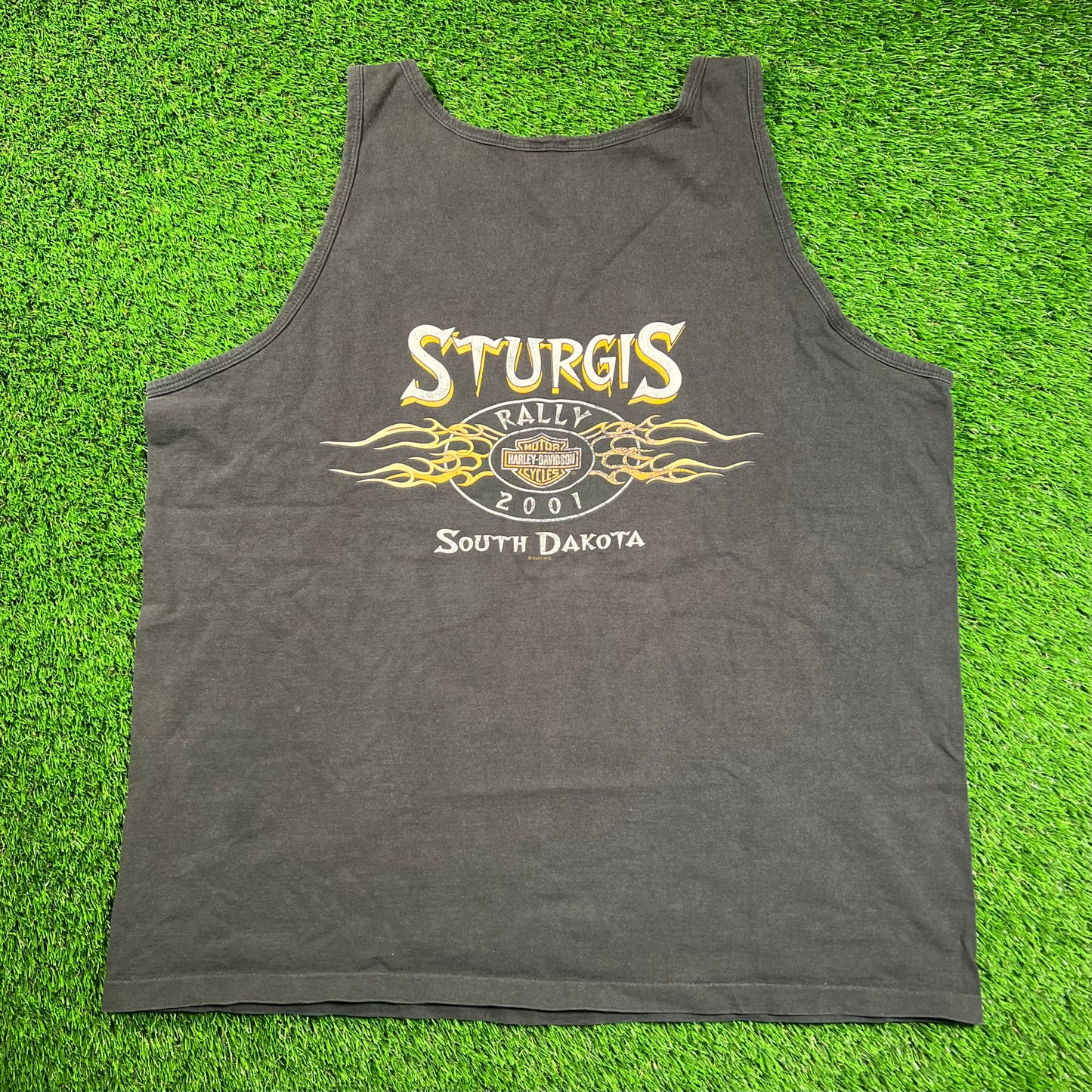 2001 Harley Davidson Stugis Rally Black Tank Size XL USED v18470