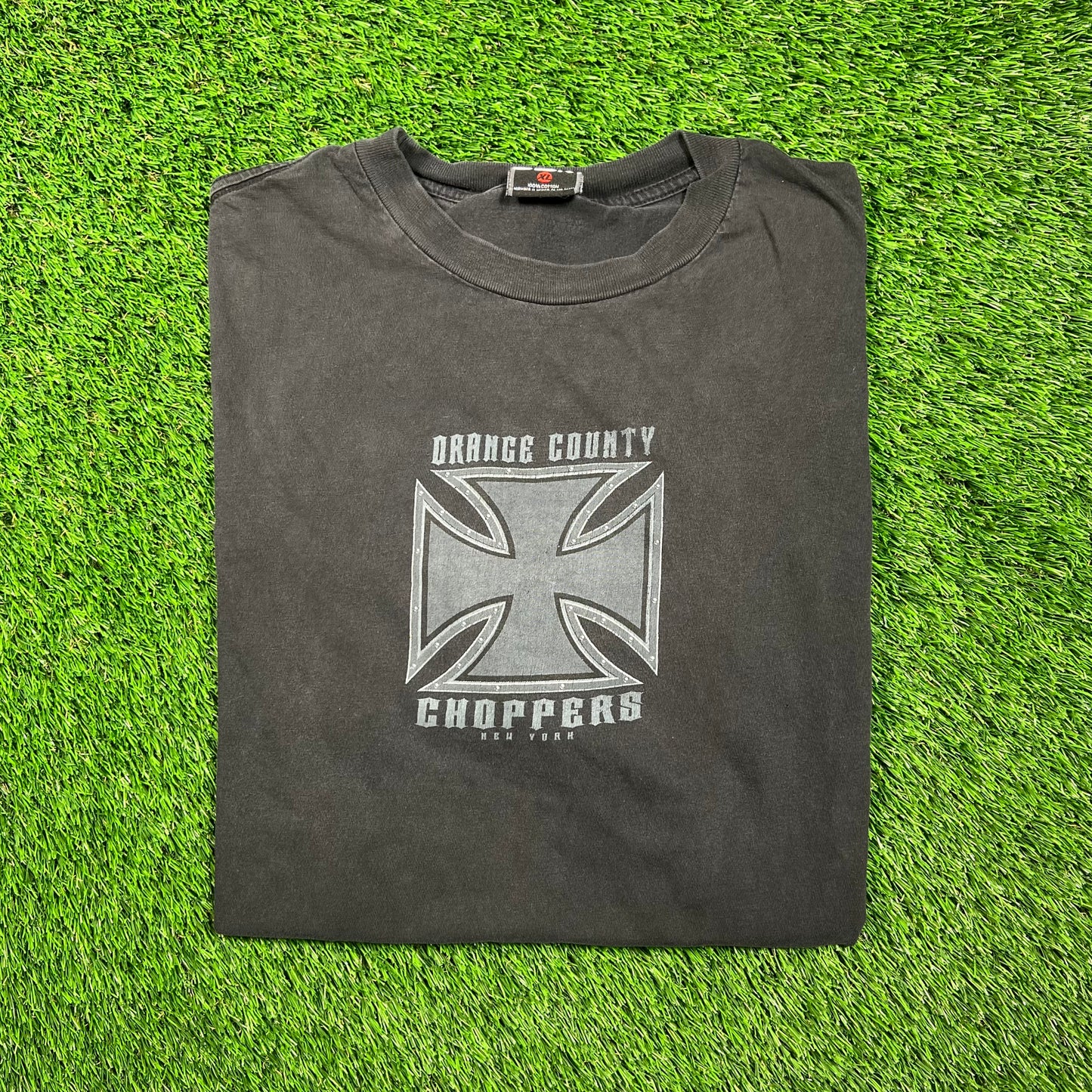 2003 Orange Country Choppers New York Cross Black Tee Size XL USED v18681