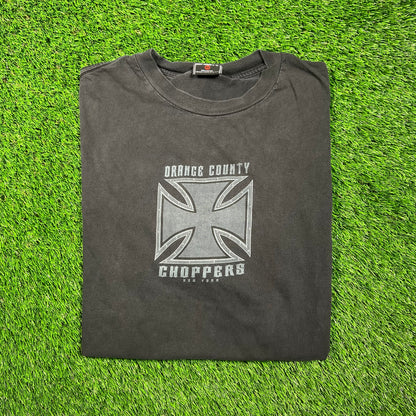 2003 Orange Country Choppers New York Cross Black Tee Size XL USED v18681