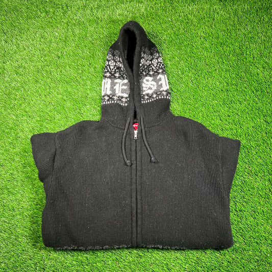 Supreme Black Beaded Zip Up Hoodie (2025) Size Small USED x16728