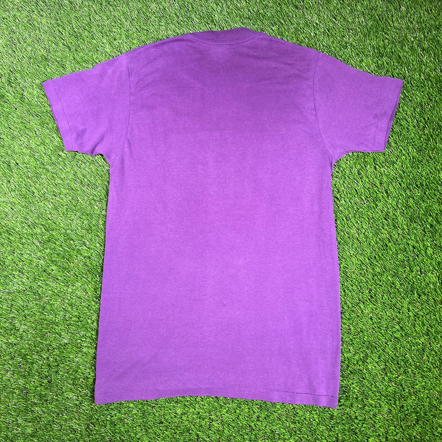 1980s LA Lakers NBA Ball Net Purple Tee Size Medium USED v16676