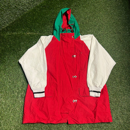 1990s Ralph Lauren Red/White Sailing Jacket Size Large USED v16144