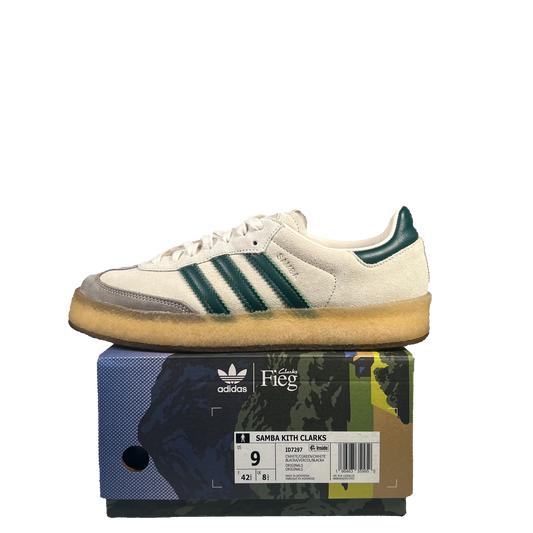 Adidas Clarks Samba Ronnie Fieg Chalk White Green (2023) Size 9 USED s20403