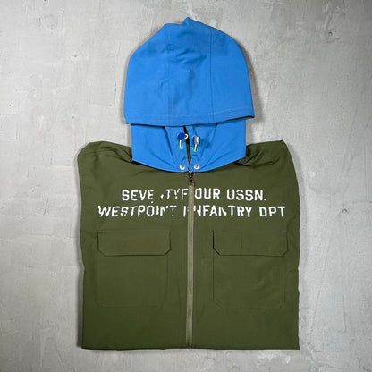 74 Is War Hooded Olive Green Target Vest Size Large USED x18394
