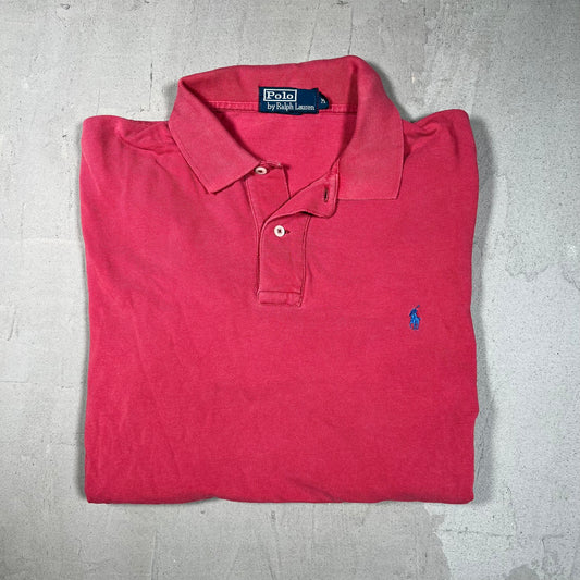 Y2K Polo Ralph Lauren Red Polo Size Medium USED v19419