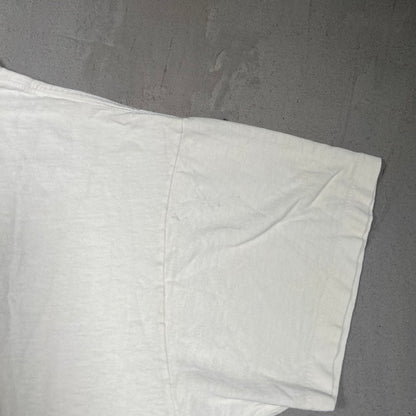 1989 Guess Australia Kangaroo Run White Tee Size Large USED v19178