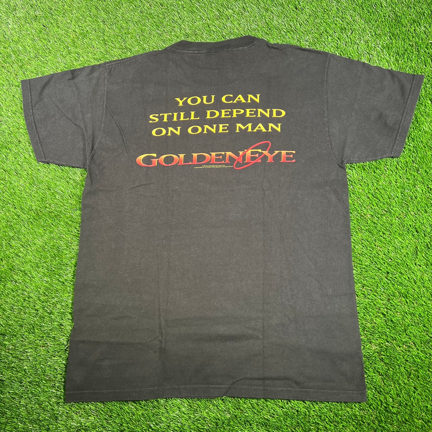 1995 James Bond 007 Golden Eye Promo Black Tee Size Large USED v18036