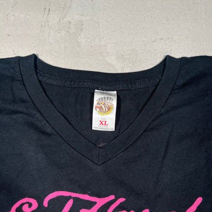Ed Hardy Skull Flame Black Tee Size XL USED v19155