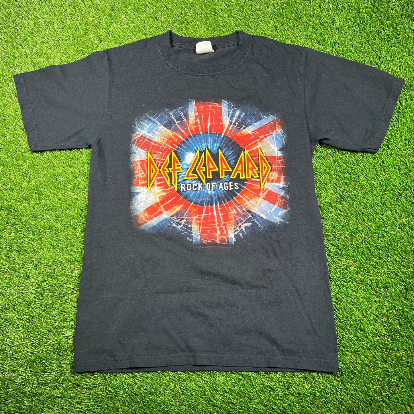 2005 Def Leppard Rock of Ages Tour Black Tee Size Small USED v18699