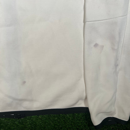 Nike White Tech Fleece Zip Up Hoodie Size Medium USED v17555