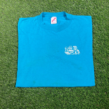 1990's A&S Auto Body Blue Tee Size XL USED v17428
