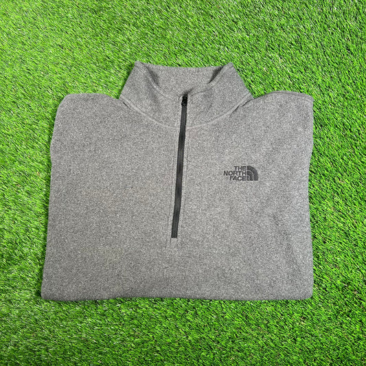 North Face Grey Fleece Longsleeve Size XL USED v17790