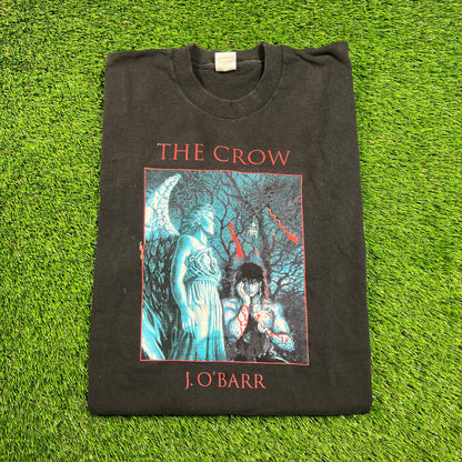 1994 The Crow J Obarr Pain Fear Black Tee Size XL USED v18313