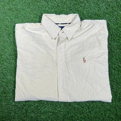Ralph Lauren Light Yellow Button Up Size XL USED v17442