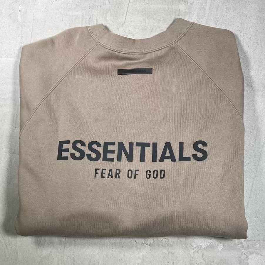 Fear of God FOG Essentials Brown Crewneck Size Large USED x18615