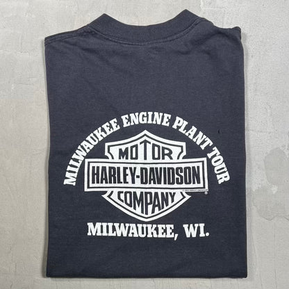 1987 Harley Davidson A Legend Milwaukee Plant Tour Black Tee Size Large USED v20227