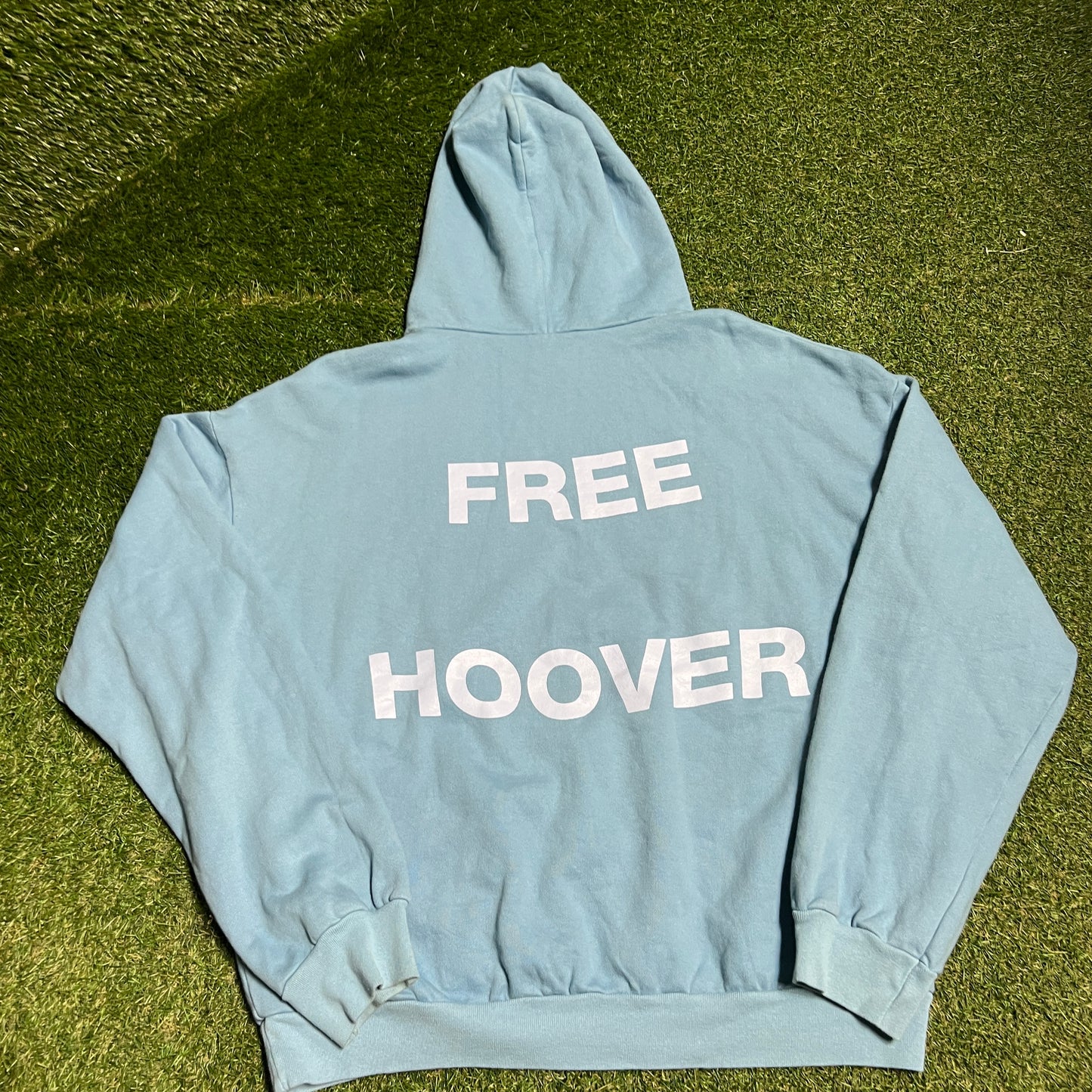 Drake Kanye West Free Hoover Blue Hoodie Size XL USED X13588