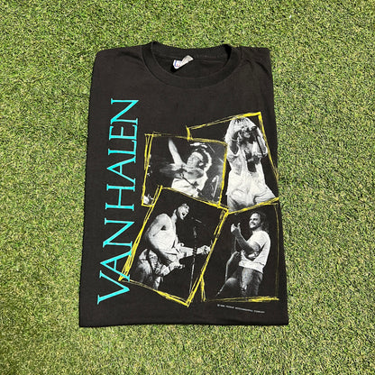 1988 Van Halen OU812 World Tour Black Tee Size XL USED v16049