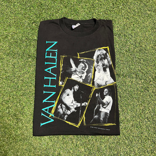 1988 Van Halen OU812 World Tour Black Tee Size XL USED v16049