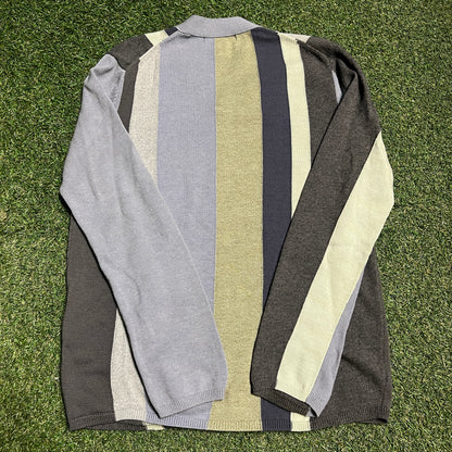 Comme Des Garcons CDG Multi Color Stripe Sweater Size Large USED x13995