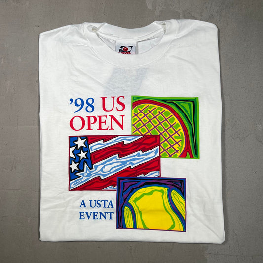 1998 US Open USTA Member White Tee Size Large NEW v19256