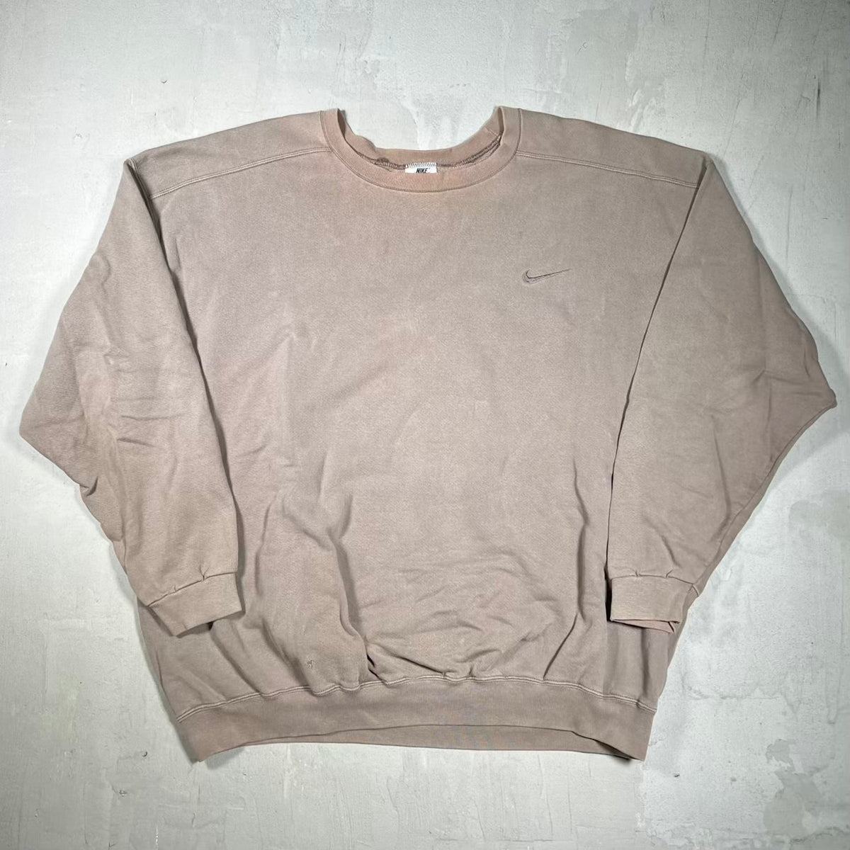 1990s Nike Washed Brown Crewneck Size XXL USED v20198