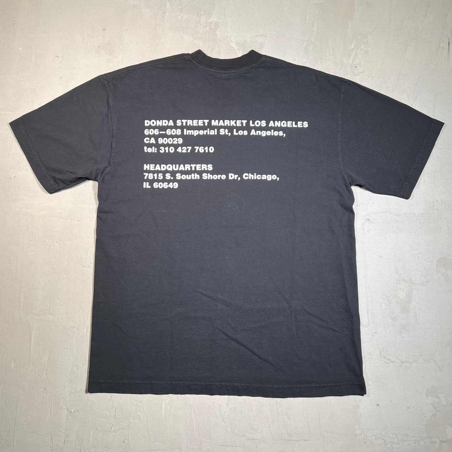 Kanye West Donda House "Donda Street Market" Black Tee Size Large USED x17656