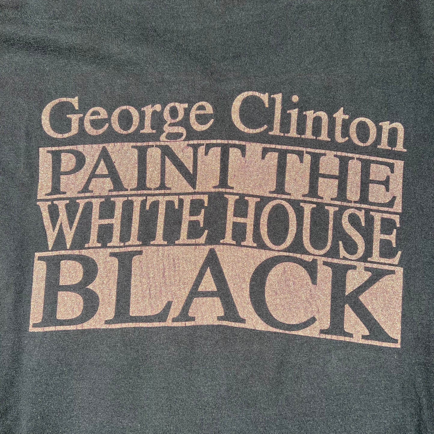 1990s George Clinton Paint the White House Black Black Tee Size XL USED v16247