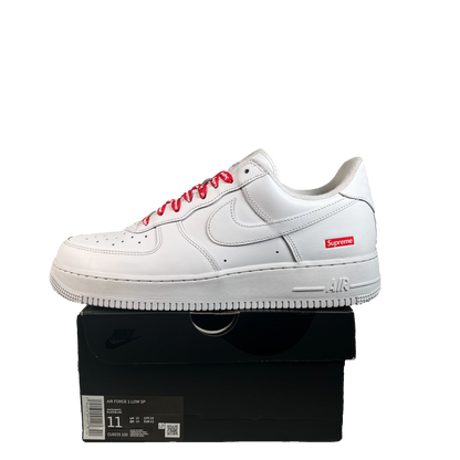 Nike Air Force 1 Low Supreme White (2020) Size 11 USED s22404