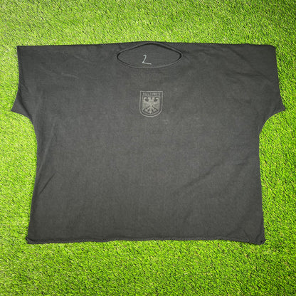 Kanye West Vultures Raw Neck Black Tee Size 2 (Medium) USED x14373