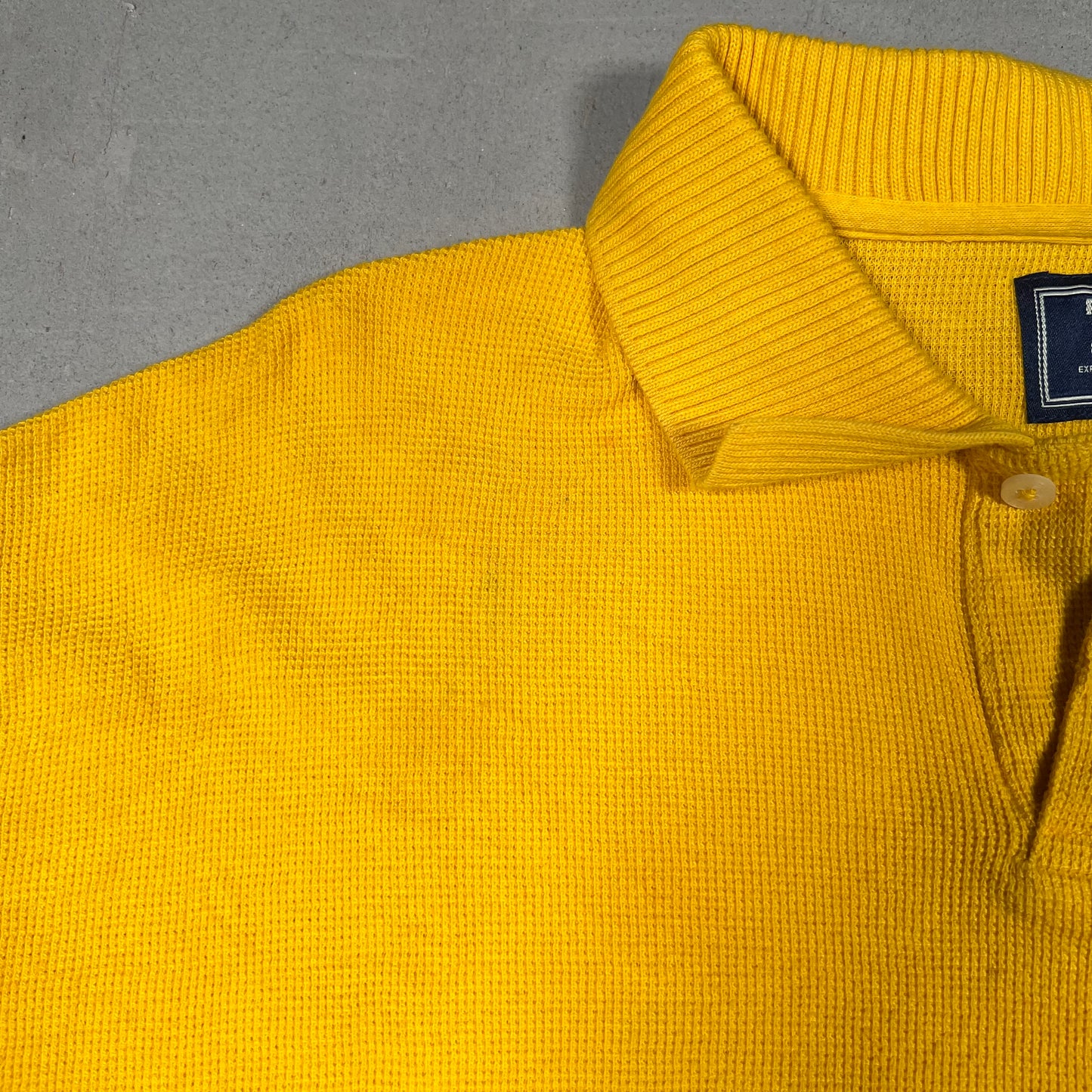 Y2K Polo Sport Ralph Lauren Yellow/Blue Polo Tee Size XL USED v19091