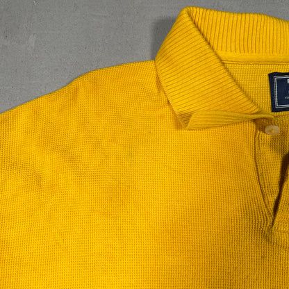 Y2K Polo Sport Ralph Lauren Yellow/Blue Polo Tee Size XL USED v19091