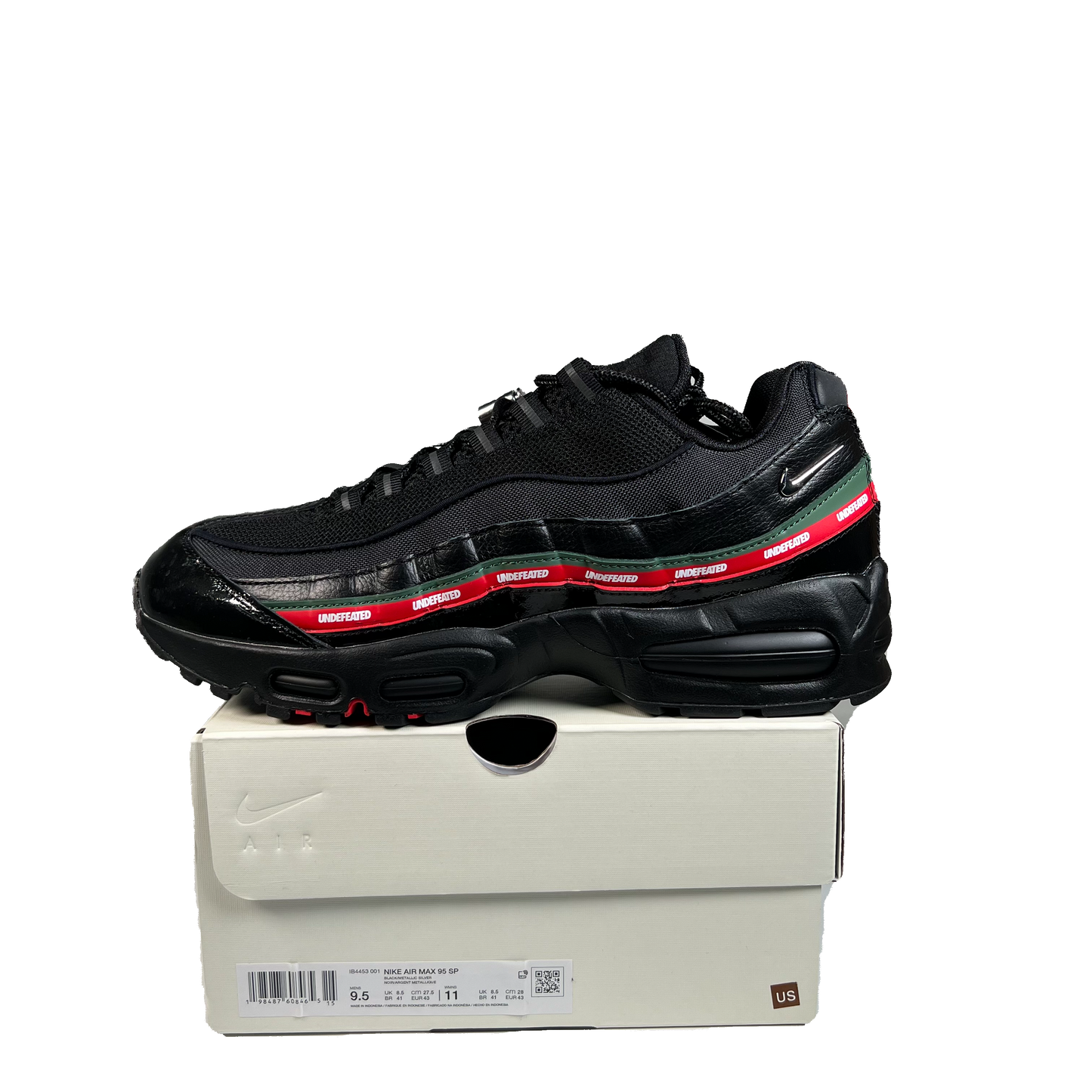 Nike Air Max 95 Undefeated Black (2025) Size 9.5 USED s22163
